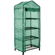 Szklarnie ogrodowe - NEO Szklarnia 69 x 49 x 160 cm, folia PE, metalowa konstrukcja, kółka 15-903 - miniaturka - grafika 1