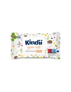 Kindii Chusteczki nawilżane Extra Soft Aloe 60szt - Chusteczki nawilżane - miniaturka - grafika 1