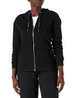 Bluzy damskie - Armani Exchange Damska bluza z kapturem, z zamkiem błyskawicznym, czarna, średnia - miniaturka - grafika 1