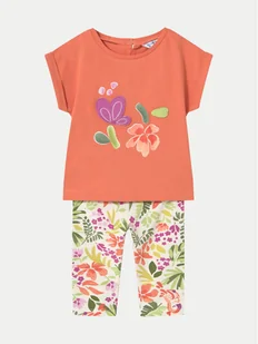 Mayoral Komplet t-shirt i legginsy 1738 Pomarańczowy Regular Fit - Legginsy - miniaturka - grafika 1