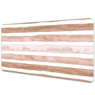 Podkładki na biurko - Mata ochronna z nadrukiem Brązowe Paski 90x45 cm - miniaturka - grafika 1