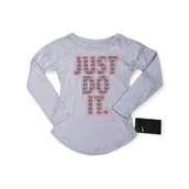 Bluzki damskie - Bluzka dziewczynka długi rękaw NIKE 3/4 lata - Nike - miniaturka - grafika 1