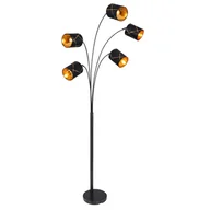 Lampy stojące - Globo Bemmo 15431S5 lampa stojąca podłogowa 5x25W E14 czarna/złota - miniaturka - grafika 1