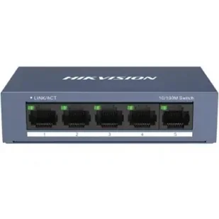 Hikvision Pro Series DS-3E0105-O łącza sieciowe Nie zarządzany Fast Ethernet (10/100) Szary DS-3E0105-O DS-3E0105-O - Pozostałe akcesoria sieciowe - miniaturka - grafika 1