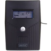Zasilacze awaryjne UPS - Digitus Zasilacz awaryjny UPS Line-Ineractive LCD 600VA/360W (DN-170063-LCD) - miniaturka - grafika 1