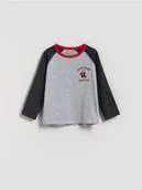 Bluzki dla niemowląt - Reserved - Bawełniany longsleeve - jasnoszary - miniaturka - grafika 1