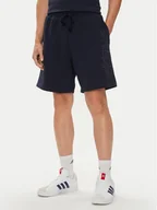 Spodenki męskie - adidas Szorty sportowe ALL SZN Fleece Graphic IW1195 Niebieski Regular Fit - miniaturka - grafika 1