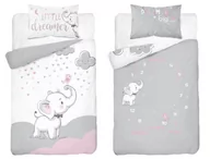 Pościel dla dzieci - Detexpol, Maya Moo, Pościel do łóżeczka, bambusowa, Słonik, 100x135 - miniaturka - grafika 1