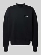 Bluzy męskie - Bluza typu oversized z wyhaftowanym logo - miniaturka - grafika 1
