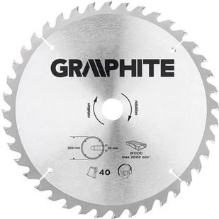 Graphite Tarcza do cięcia 55H606 300 x 30 mm do pilarki widiowa - Tarcze do pił - miniaturka - grafika 1
