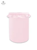 Organizery na łóżeczko - Kosz na zabawki VELVET PIKOWANY PIKOWANY Z FALBANKĄ "L" RÓŻ - miniaturka - grafika 1