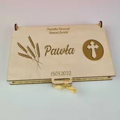 Gadżety dla niej i dla niego - Pudełko Koperta na Pierwszą Komunię Świętą prezent na pieniądze - miniaturka - grafika 1