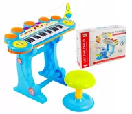 Instrumenty muzyczne dla dzieci - Landtoys, organki elektroniczne dla dzieci, niebieskie - miniaturka - grafika 1