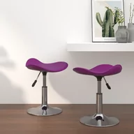 Krzesła - vidaXL Krzesła stołowe 2 szt. fioletowe chromowana stal i skóra 335077 - miniaturka - grafika 1