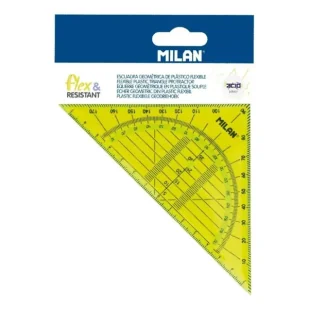 Ekierka elastyczna Asid 14cm żółta MILAN - Przybory szkolne - miniaturka - grafika 1