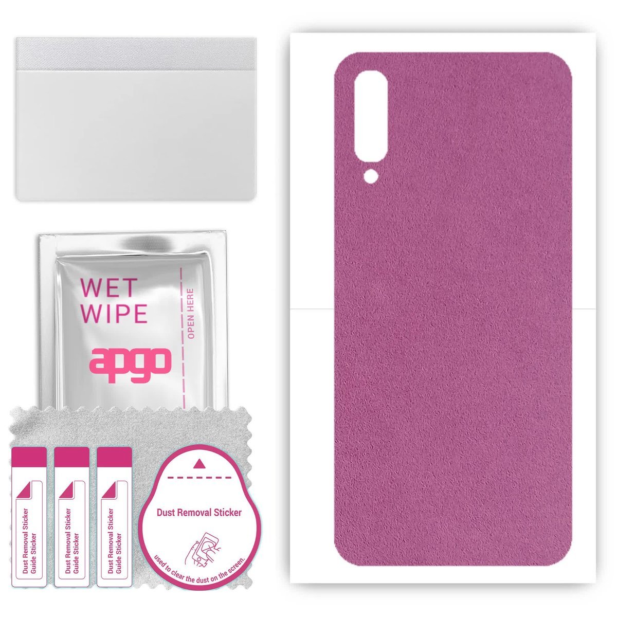 Folia naklejka skórka strukturalna na TYŁ Zamsz do Samsung Galaxy A70 - Zamsz Fioletowy - apgo SKINS