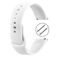 Akcesoria do smartwatchy - Pasek do smartwatch 18mm / Silikonowy / Uniwersalny / S01 - biały + teleskopy - miniaturka - grafika 1