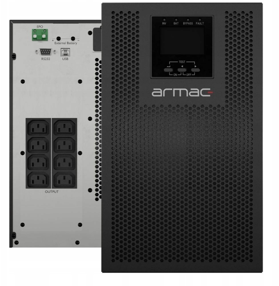UPS ARMAC OFFICE ON-LINE PF1 2000VA LCD 8X IEC C13 METALOWA OBUDOWA DUST-FREE
