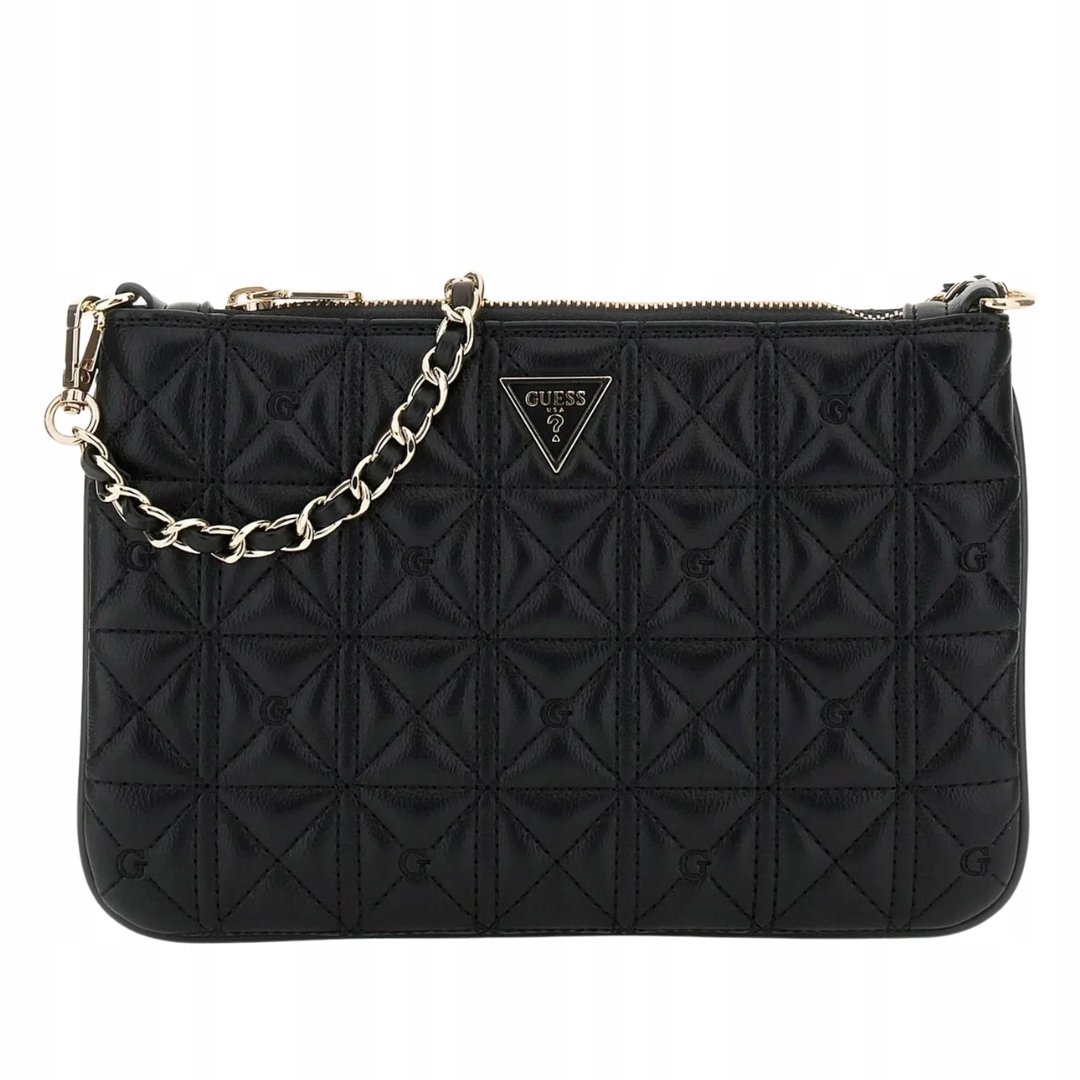 Guess Flat Pouch torebka czarna damska z łańcuszkiem GU151H8GN-Q11