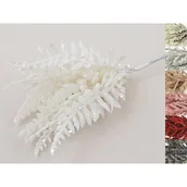 Ozdoby bożonarodzeniowe - Bukiet liści brokat 22 cm mix - miniaturka - grafika 1