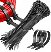 Pozostałe akcesoria sieciowe - Opaski zaciskowe kablowe trytki uv czarne 2.5x100mm 100 sztuk - miniaturka - grafika 1