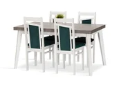 Stoły z krzesłami - Komplet zestaw TEKLA stół 140+40/80 4 krzesła - miniaturka - grafika 1