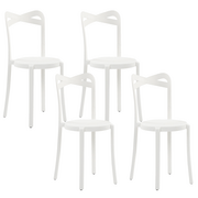 Krzesła - Shumee Shumee Zestaw 4 krzeseł do jadalni biały CAMOGLI 269314 - miniaturka - grafika 1