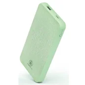 Powerbanki - Hama Powerbank Fabric 10 10000 mAh Zielony - miniaturka - grafika 1