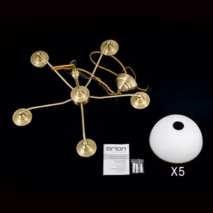 Żyrandol Old Lamp zawieszenie łańcuchowe, 5-pkt. - Lampy sufitowe - miniaturka - grafika 4
