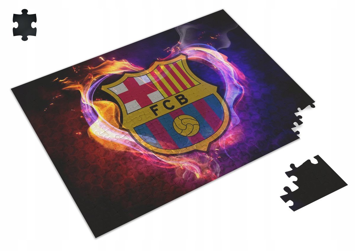 Puzzle FC BARCELONA LOGO BARCA A3 252 el z Nadrukiem IMIĘ Pudełko 26