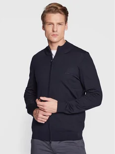 Boss Kardigan Balonso_L 50476347 Granatowy Regular Fit - Swetry męskie - miniaturka - grafika 1