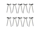 Ciasta i półprodukty do ciast - Pikery na Tort Kokardki - czarne - 10 szt. - miniaturka - grafika 1