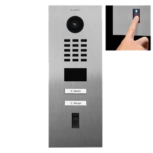 Wideodomofon IP DoorBird D2102FV FINGERPRINT 50 szczotkowana stal nierdzewna V2A - Wideodomofony - miniaturka - grafika 1
