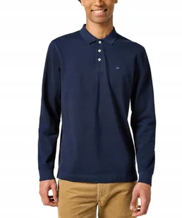 Koszulka Wrangler LS REFINED POLO 112357287 Navy S - Koszulki męskie - miniaturka - grafika 1