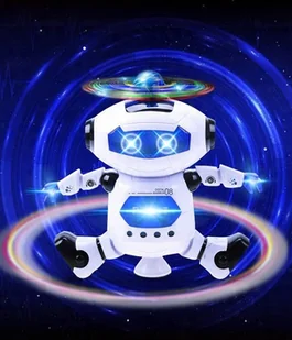 ELEKTRYCZNY TAŃCZĄCY ROBOT MUZYCZNY Z KOLOROWYM MIGAJĄCYM ŚWIATŁEM ZABAWKA - Roboty dla dzieci - miniaturka - grafika 1