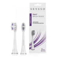 Końcówki do szczoteczek elektrycznych - Seysso Carbon Daily - białe końcówki do szczoteczki sonicznej (2szt.) - miniaturka - grafika 1