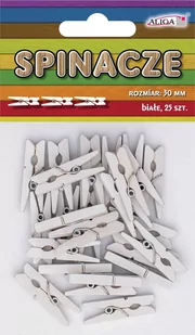 Spinacz Białe Op.25Szt. 30Mm Aliga - Spinacze i klipsy do papieru - miniaturka - grafika 1