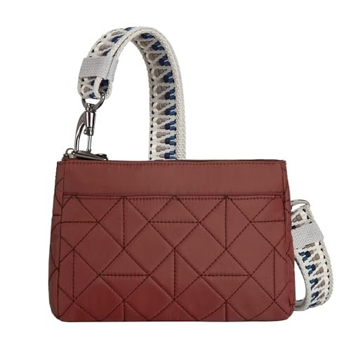 Travelon Unisex Boho antykradzieżowa kopertówka crossbody, papryka, Paprika