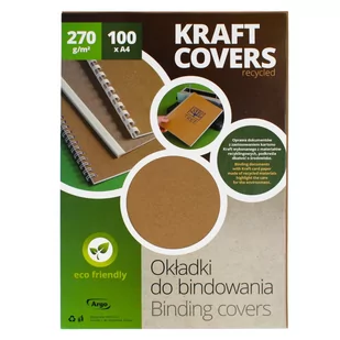 Okładka do bindowania KRAFT A4 Argo 100szt - Okładki do laminatorów i bindownic - miniaturka - grafika 1