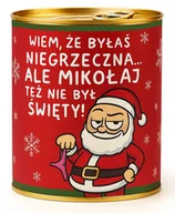Opakowania i torebki na prezenty - Pakowanie koszulki w puszkę - wzór świąteczny wiem, że byłaś niegrzeczna - miniaturka - grafika 1
