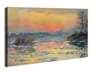 Obrazy i zdjęcia na płótnie - Sunset on the Seine in Winter, Claude Monet - obraz na płótnie Wymiar do wyboru: 50x40 cm - miniaturka - grafika 1