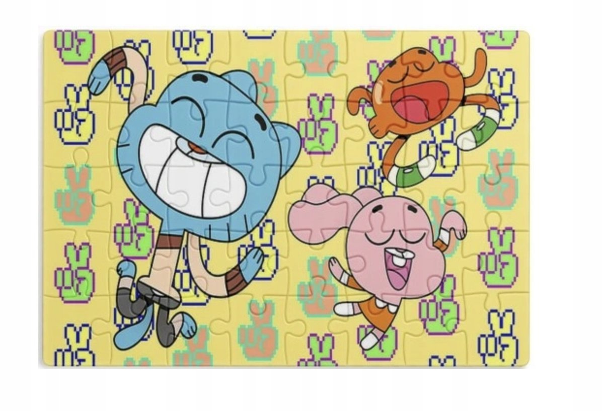 PUZZLE GUMBALL ŚWIAT BAJKA A3 252 el z Nadrukiem + IMIĘ #134