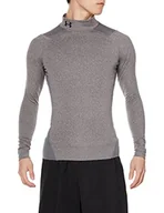 Koszulki męskie - Under Armour Męska koszulka UA CG Armour Comp Mock, męska warstwa bazowa z dekoltem polo, termiczna koszulka z długim rękawem do biegania w zimie i jazdy na nartach z technologią antyzapachową - miniaturka - grafika 1