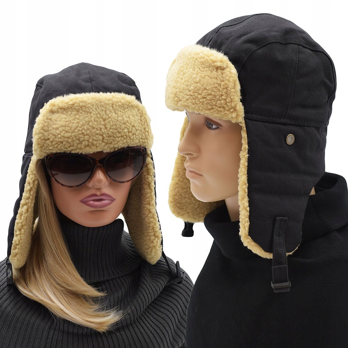 Czapka zimowa uszatka uszanka pilotka na mrozy