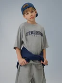 Koszulki dla chłopców - 4F T-shirt loose z nadrukiem chłopięcy - szary 158/164 (12-14 lat) - miniaturka - grafika 1