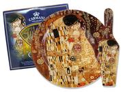 Tace i patery - Talerz dekoracyjny z łopatką - G. Klimt, Pocałunek - miniaturka - grafika 1