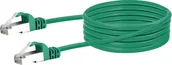 Kable miedziane - Schwaiger Schwaiger Schwaiger CAT6 Netzwerkkabel S/FTP 1,0m grün CKB6010059 - miniaturka - grafika 1