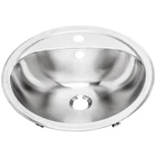 Akcesoria medyczne - Umywalka Faneco z otworem na baterię stal szlachetna matowa WB46 - miniaturka - grafika 1