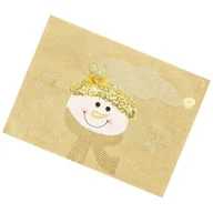 Ozdoby bożonarodzeniowe - Podkładka na stół 48x38cm świąteczna mata bałwanek CA0707 - miniaturka - grafika 1