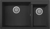 Zlewozmywaki - Zlew PLADOS ONE 8620 CZARNY METAL (black metalik 44) (ON862044) - miniaturka - grafika 1